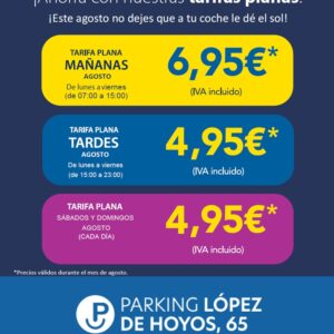 Tarifa plana - Parking López de Hoyos