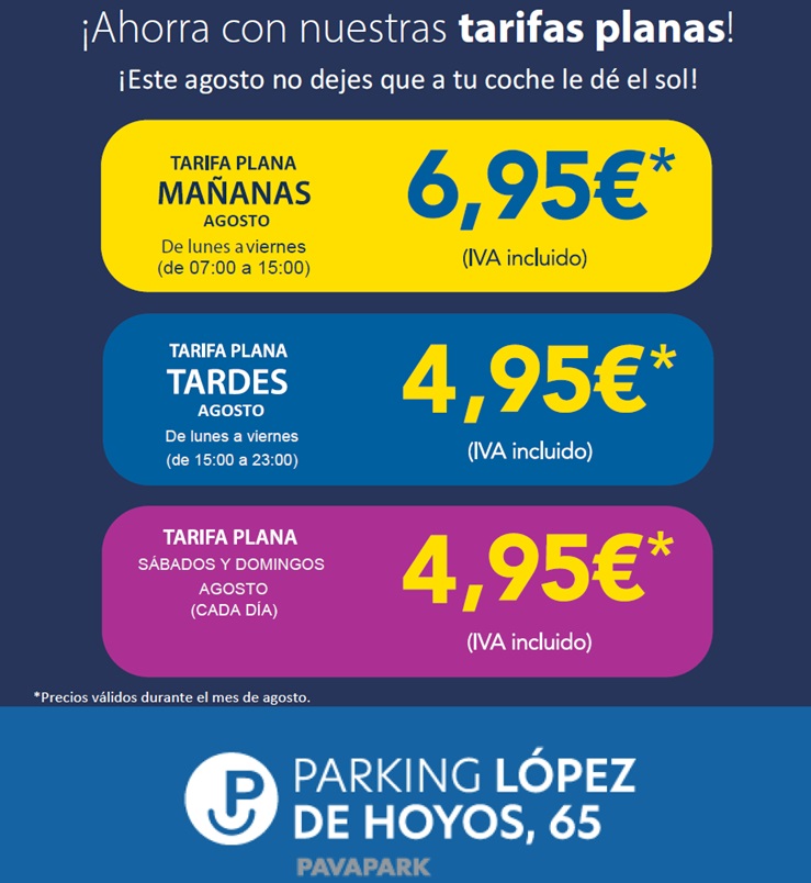 Flat rate - Parking López de Hoyos