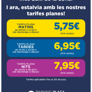 Flat rate - Plaça de la Font Parking