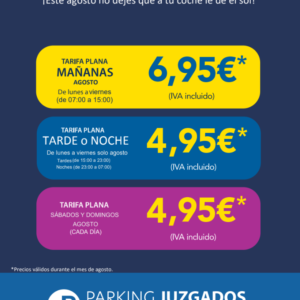 Tarifa plana - Parking Juzgados Plaza Castilla